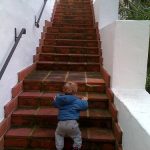 baby on stairs